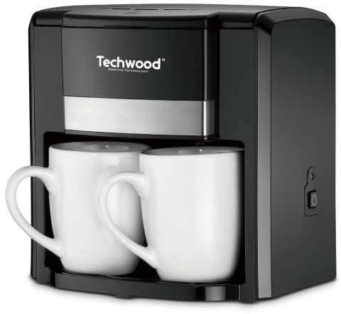 Techwood TCA-206 Cafetière Duo + 2 Tasses