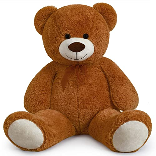 Yeqivo Riesen Teddybär Große Kuscheltiere Plüsch Großer Stofftier Bär Giant Teddy Bear für Freundin Kinder Weihnachten Valentinstag (XL,Braun-2)