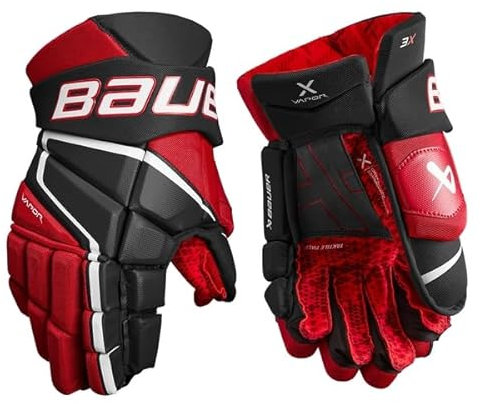Bauer Vapor 3X Handschuhe Intermediate, Größe:13 Zoll, Farbe:schwarz/rot