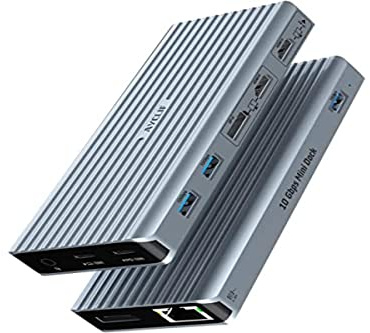 AYCLIF 11 in 1 USB C Hub,USB C Docking Station Triple Display Dockingstation für M1/M2 MacBook Pro/Air (4K HDMI/DP,10 Gbps USB 3.1,PD 100W,3.5mm Audio, Gigabit Ethernet) für Dell,HP,Lenovo