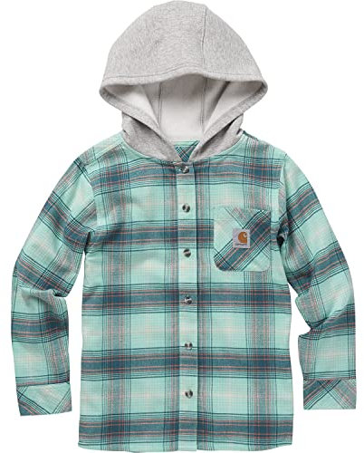 CARHARTT Langärmeliges Flanellhemd für Mädchen mit Taschen, Kakadu, 6X