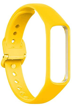 OcioDual Kompatibles Armband für S Galaxy Fit 2 Ersatzarmband Wasserdicht Atmungsaktiv Beständig Silikon Farbe Gelb