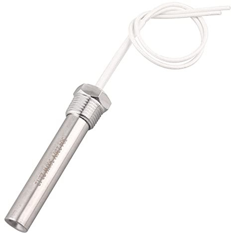 DERNORD 220V 300W Heizpatrone mit 1/2 Zoll 20.95mm Flansch Mehrzweck DIY Heizstab Edelstahl Heizelement Länge