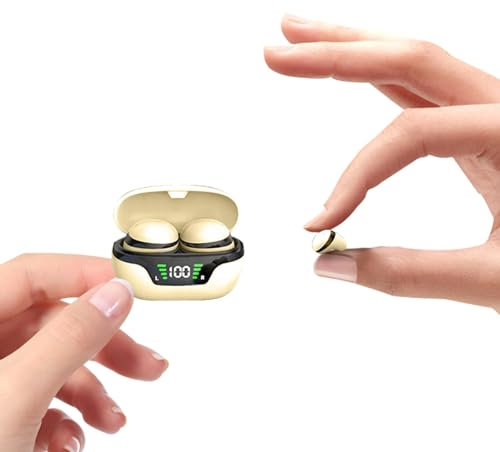 Xmenha Mini cuffie invisibili Bluetooth in Ear Cuffie senza fili Bluetooth per dormire in Ear Sleep Earbuds Cuffie per orecchie piccole, per dormire sul lato