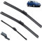 3-teiliges Scheibenwischer-Set for vorne und hinten, kompatibel mit Seat Ibiza Coupe 6J Schrägheck 2012–2017, Windschutzscheibe, Windschutzscheibe, Fenster, 24 Zoll, 16 Zoll, 13 Zoll