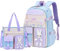 LANSHIYA Kawaii Rucksack für Schule, Mädchen, Hasen-Rucksack, Kinder, lässig, Büchertasche, niedlicher Outdoor-Tagesrucksack, 2 x Blau, Rucksack mit 180°-Reißverschluss