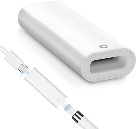Ladeadapter Kompatibel mit Apple Pencil 1 Gen Lightning auf Apple Pencil Adapter Kompatibel für Apple Pencil Adapter Bluetooth Pairing Unterstützen Ladegerät für Apple Pencil 1st Gen iPad 10th
