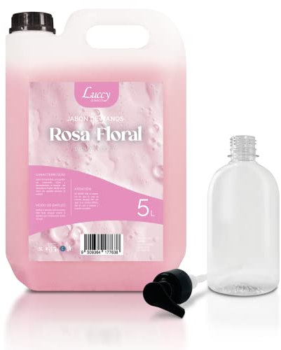 Savon Liquide Mains Rose 5 Litres - Savon pH Neutre Hydratante Testé Dermatologiquement