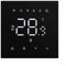 Zoegneer Alec Panel-Thermostat mit Anleitung (evtl. nicht in deutscher Sprache), WLAN-Smart-Thermostat, Sprachsteuerung, Thermostat mit Kindersicherung, 86 x 86 x 40 mm (schwarz, 16 A, elektrische