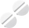 INCREWAY 4 tiradores de cajón de media luna de aleación de aluminio para gabinete, pomos de semicírculo decorativos para puerta (blanco)