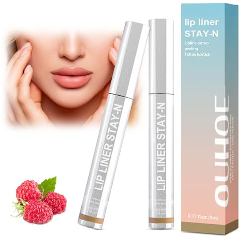 SPERMUOY Lippenkonturenstift abziehbar,2PCS Wasserfester Abnehmbarer Lipliner,Abziehbarer Lippenkonturenstift,Plump Lip Lines,Langanhaltender Lippenkonturstift Geschenk Für Frauen-Dunkelbraun