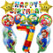 10 Stück Super Mari Luftballons Geburtstag Set 7 Jahre Junge Mädchen, Mari Geburtstagsdeko Folienballon, Kindergeburtstag Luftballons, Mari Bros Geburtstag Party Deko Ballons Set für Kinder(7)