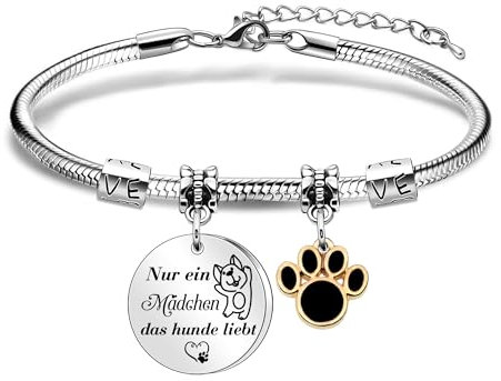 Casxyue Hund Armband für Mädchen Witzig Tierliebhaber Armband Geburtstagsgeschenk Geschenk Für Schwester Tochter Freunde (Hund)