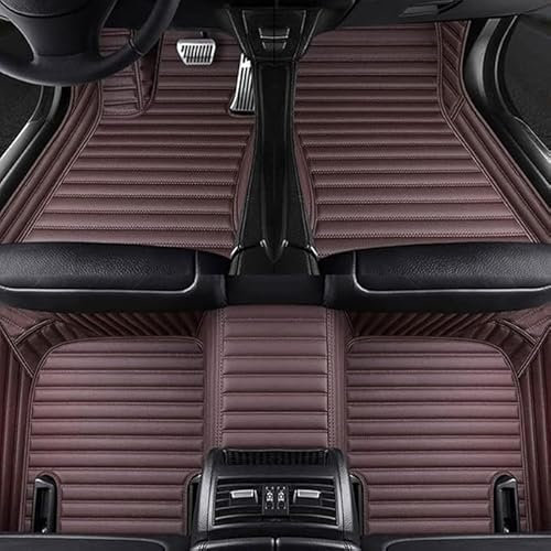 VIPOD Auto Bodenmatte Fußmatten für Jeep Wrangler JK 2-Door LWB 2011 2012 2013 2014 2015 2016 2017, Wasserfest Antirutsch Verschmutzung rutschfeste Automatten Set,Coffee