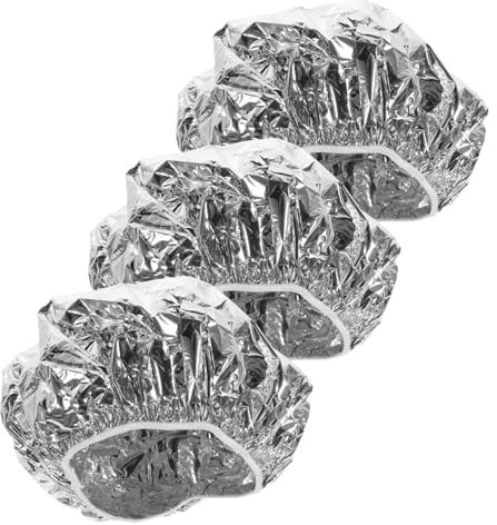 HONMEET 3stücke Alufolienhut Für Haarfärbung Haarkappe Zum Backen Mit Öl Elastische Wärmekappe Für Tiefenpflege