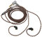 IEM Cable, 2 Pin 0.78mm 3.5mm Right Angle Plug Replacement Earbuds Cord 2 Pin IEM Cable with Mic IEM Mic Cable with Mic for AS10 AS06 ZST ZS3 ES4