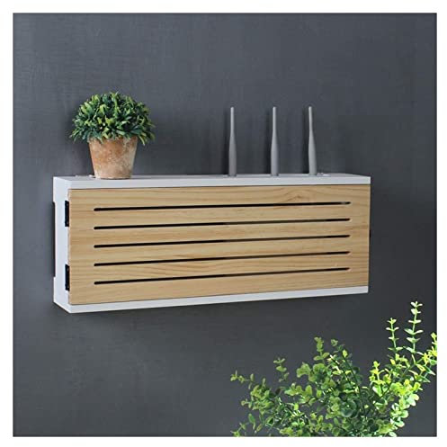 CEHJZQRPL Sicherungskasten Abdeckung Schrank, Massivholz-Wand-Router, Set-Top-Box, Aufbewahrungsbox, Sortieren, Hider-Regal, TV-Unterreihe, Steckdosen-Okklusionsbox, WLAN-Router(XL)