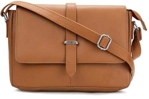 Hudson & James Designer Genuine Leather Women Ladies Travel Satchel Everyday Crossover Cross body Work Mobile Shoulder Handbag Bag