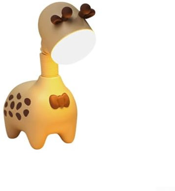 HpLive Giraffe LED Nachtlicht, Augenschonende Leselampe mit Biegbarem Hals, USB Aufladbar Energiesparend Nachtlicht(Rosa)