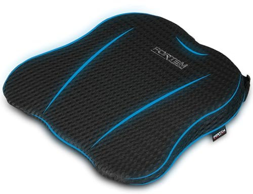 FORTEM Autositzkissen, Sitzkissen aus Memory-Schaum, rutschfestes Sitzkissen, Autositzkissen, waschbarer Bezug