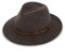 fiebig Dover Traveller Wollfilzhut | Crushable & Waterproof Filzhut mit Ledergarnitur | Outdoor Hat (63-XXL, Braun-Melange)
