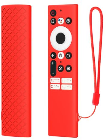 Fernbedienung Silikonhülle kompatibel für Skyworth TC9010 TC9012 55Q20 RHA-T2 für Haier 65C10 55C11, TV-Fernbedienung Schutzhülle Haut rutschfest Shell Holder(Case Only) (Rot)