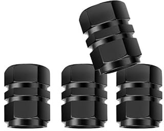 YNEION 4 Stück Ventilkappen Auto, für Audi a1 a1 s-line a1 sportback a1 s a2 a3 s-line a3 8p 8v a3 sportback Staubdicht Reifenventilkappen für stabilen Reifendruck Reifenventilkappen-Set