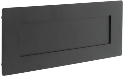 Premium Stainless Steel Letterplates 330x100mm in Elegant Matt Black Finish - External Front Door Letter Box Plate
