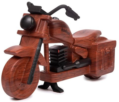 KOOLTECH Altavoz Bluetooth con Radio Scan FM Vintage Moto Clasica