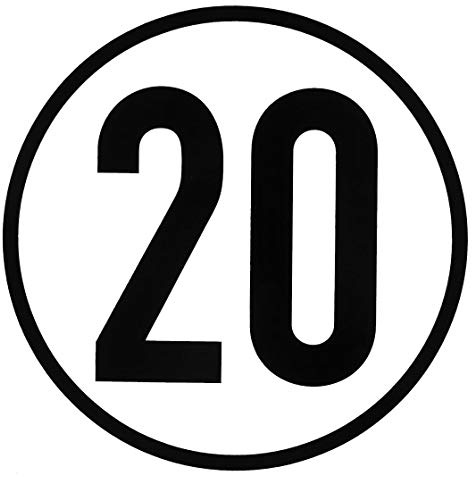 Geschwindigkeitsschild | Blech | geprägt | 20 km/h | Geschwindigkeitsschild | Schild | Höchstgeschwindigkeit | Tempo | Trecker | Traktor | Schlepper | Sicherheit