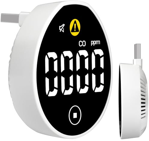 LSENLTY New Carbon Monoxide Detectors USB-A, Mini Carbon Monoxide Detector Plug-in (0-1000ppm CO Range), Plug and Play USB Interface CO Detectors, for Boat, Aircraft, RV, Hotel