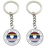 Schlüsselanhänger You're Safe To Be You Around Me, LGBT Pride, Ally-Schlüsselanhänger, Safe With Me Affirmation, Regenbogen-Zubehör, unterstützende LGBTQ+ Merchandise-Artikel, 2 Stück