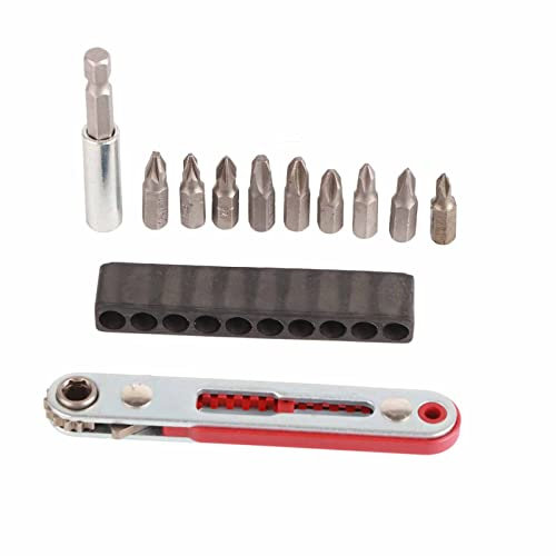 Ratchet Wrench Bit Set 2 Way Adjustable Spanner Extension Socket 1 4in Screwdriver Bits
