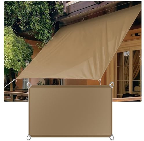 Outdoor-Sonnensegel aus Stoff, flacher Rand, 1,5 x 3 m, verstellbares Seilsystem für Pergola, Terrasse, Garten, UV-Schutz, wasserdicht, einfache Installation