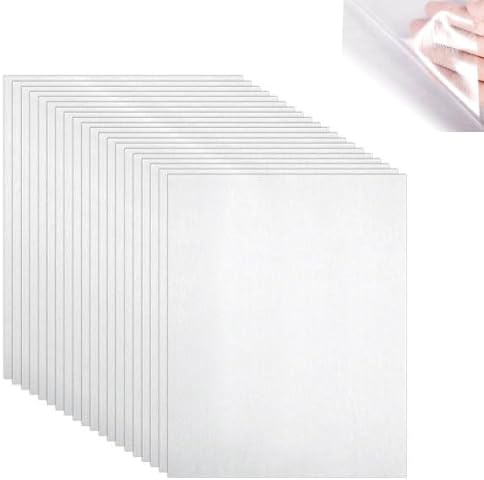 Iron-on Adhesive Double-Sided Patch, 20Pcs Fusible Interfacing for Sewing Iron On Interfacing Fabric, 30 x 20 cm Double Sided Bondaweb for Applique