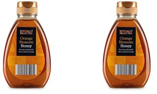 Bizzal Specially Selected Orange Blossom Honey, Aromatic and Smooth with Sweet Citrus Taste, Squeezy Bottle, 340g, Pack of 2