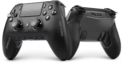 SCUF OMEGA controller wireless ad alte prestazioni per PS5 – Nero | con licenza ufficiale, 11 input personalizzabili, grilletti istantanei, thumbstick TMR a bassa latenza, compatibile con PC