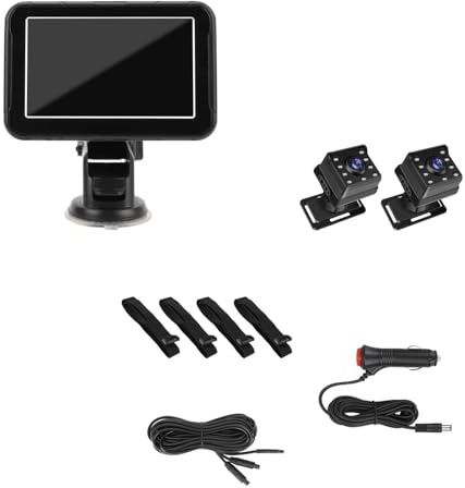 Vroomoto 1080P Dual Channel 5-Inch Baby Car Camera for Rear Facing Seat Safety Wide Angle Night Vision Monitor Kids Infants