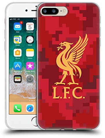 Head Case Designs Officially Licensed Liverpool Football Club Home Red Digital Camouflage Gel Case [Military Grade Protection] Compatible With Apple iPhone 7 Plus/iPhone 8 Plus