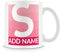 MUGGZ Initial Mugs - Personalised Cup with Your Choice of Letter and Name - Pink – Custom Funny Coffee Mug – Unique Gift for Friends & Family