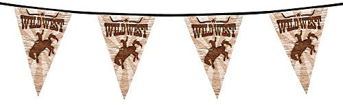 Neu: 1 Wimpelkette * Sheriff * für Kindergeburtstag und Mottoparty | Wilder Westen Cowboy Amerika Kinder Geburtstag Deko Motto Party Dekoration Girlande