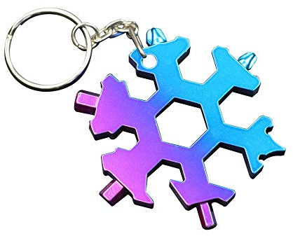 19 in 1 Snowflake Multi-Tool, Screwdriver -Bottle Opener,Outdoor Wrench Multi-Tool Standard/Metric Snowflake Wrench Cool Gadgets,Great Christmas Gift, Father'day Gift