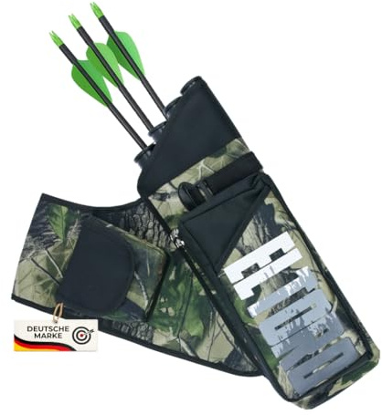 elToro Sport Deluxe II Seitenköcher | Hochwertiger Bogensport Seitenköcher für Pfeile, Strapazierfähig, Verstellbare Gurte, Praktische Taschen