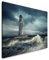 Paul Sinus Art Leuchtturm im Meer 120x 80cm Inspirierende Fotokunst in Museums-Qualität für Ihr Zuhause als Wandbild auf Leinwand in