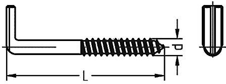 Dresselhaus 10X 5.8x60 mm Schraubhaken Art. 7 mit Schlitz galv. verzinkt 5.8 x 60 mm 10 Stück