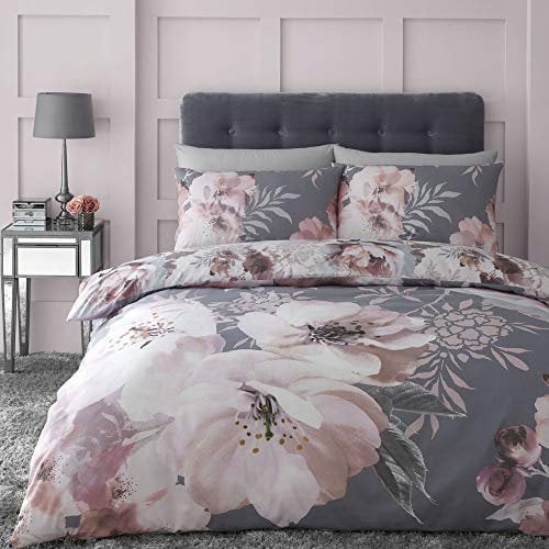 Catherine Lansfield Bettwäsche-Set, Grau, Doppelbett