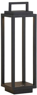 Lucande LED (Laterne) Mirina dimmbar (spritzwassergeschützt (Modern) in Schwarz aus Aluminium (1 flammig,)