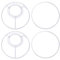 sourcing map 2 Set Lampenschirm Ring 110mm Durchm. Halter Rahmen für Lampenfassung Eisen