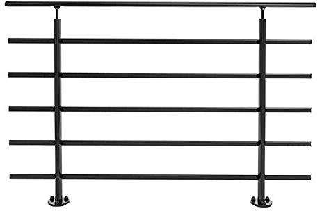 Black HANDRAIL DOLLE Pure 1.5M Floor Mounted (1.5M Black Pure Railing System Wall Mounted)