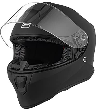 ORIGINE Integralhelm Motorradhelm mit Belüftung ECE Zertifizierung (SOLID MATT Black,M)